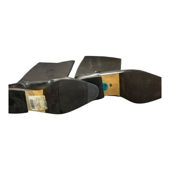 Guess black leather, vintage boots, straps and buckles, moto boots, vintage 90s - Picture 12 of 15